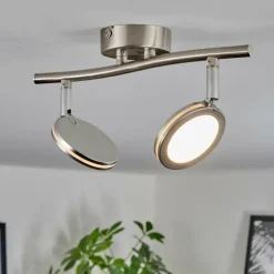 Sarnadinha Plafonnier LED Nickel mat, 2 lumières