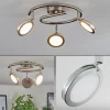 Sarnadinha Plafonnier LED Nickel mat, 3 lumières