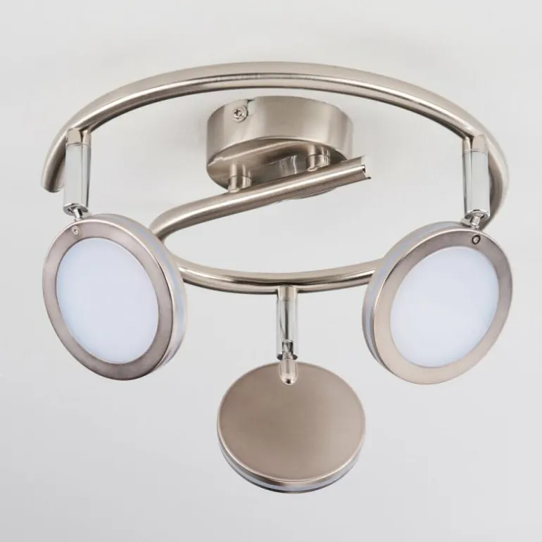 Sarnadinha Plafonnier LED Nickel mat, 3 lumières