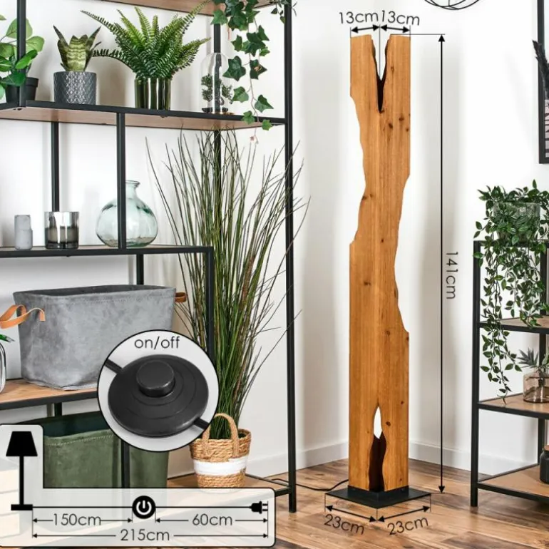 Sernadelo Lampadaire Noir, 4 lumières