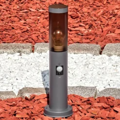 Sessa Borne lumineuse, Eclairage de chemin Anthracite, 1 lumière, Détecteur de mouvement
