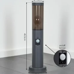 Sessa Borne lumineuse, Eclairage de chemin Anthracite, 1 lumière, Détecteur de mouvement
