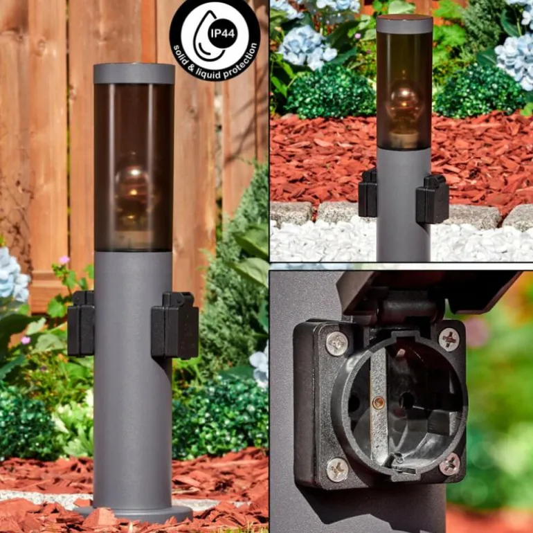 Sessa Borne lumineuse, Lampe à prise électrique, Eclairage de chemin Anthracite, 1 lumière