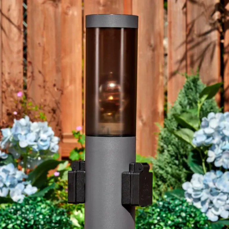 Sessa Borne lumineuse, Lampe à prise électrique, Eclairage de chemin Anthracite, 1 lumière