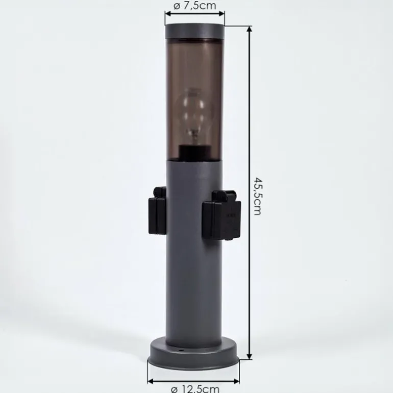 Sessa Borne lumineuse, Lampe à prise électrique, Eclairage de chemin Anthracite, 1 lumière