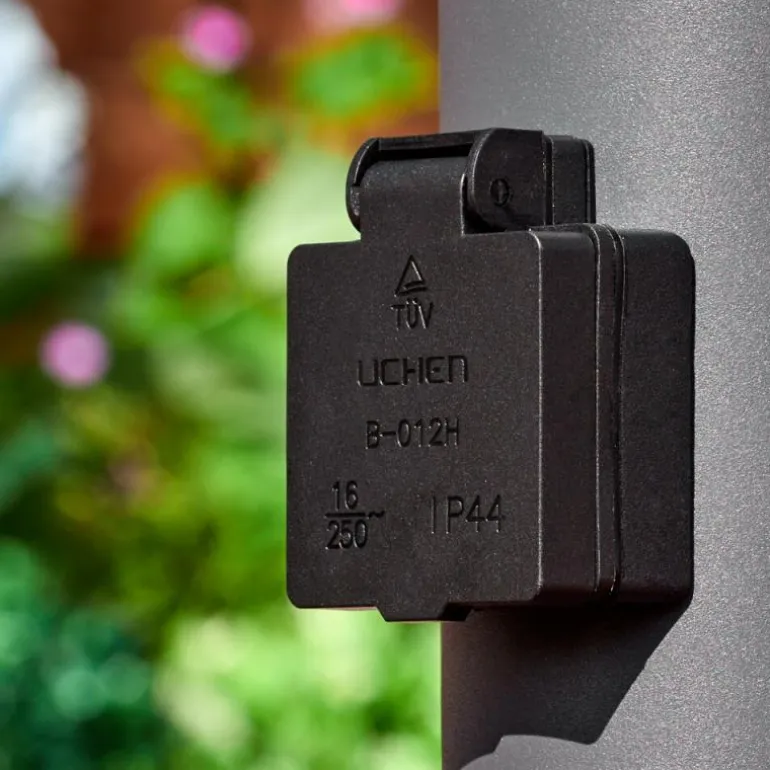 Sessa Borne lumineuse, Lampe à prise électrique, Eclairage de chemin Anthracite, 1 lumière