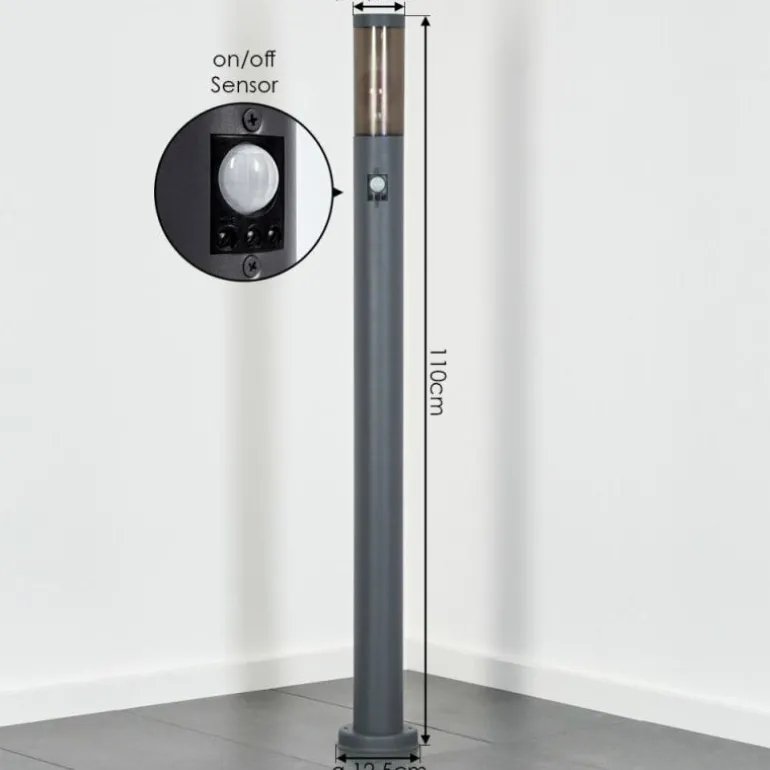 Sessa Eclairage de chemin Anthracite, 1 lumière, Détecteur de mouvement