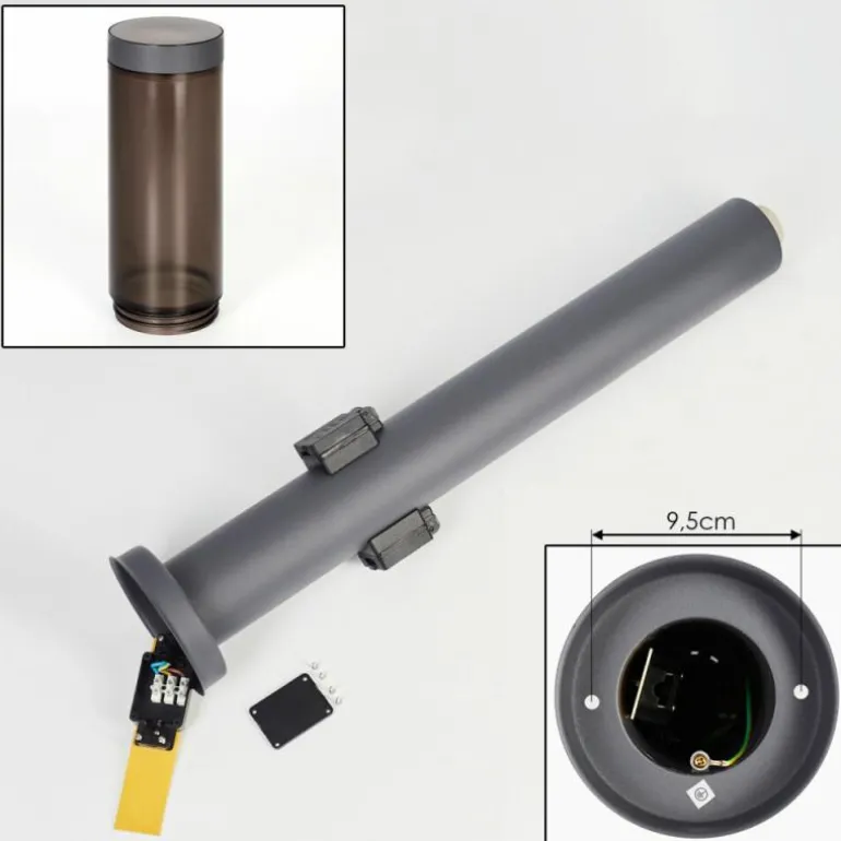 Sessa Lampe à prise électrique, Eclairage de chemin Anthracite, 1 lumière