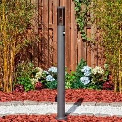 Sessa Lampe à prise électrique, Eclairage de chemin Anthracite, 1 lumière, Détecteur de mouvement