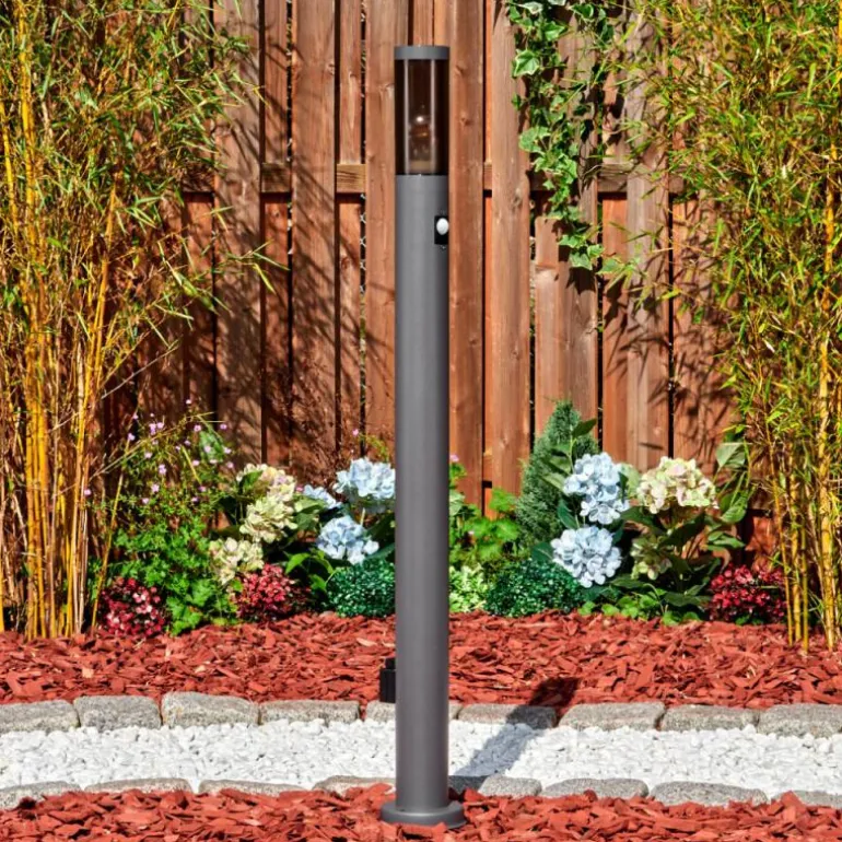 Sessa Lampe à prise électrique, Eclairage de chemin Anthracite, 1 lumière, Détecteur de mouvement