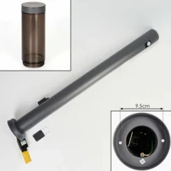 Sessa Lampe à prise électrique, Eclairage de chemin Anthracite, 1 lumière, Détecteur de mouvement