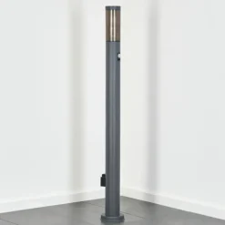 Sessa Lampe à prise électrique, Eclairage de chemin Anthracite, 1 lumière, Détecteur de mouvement
