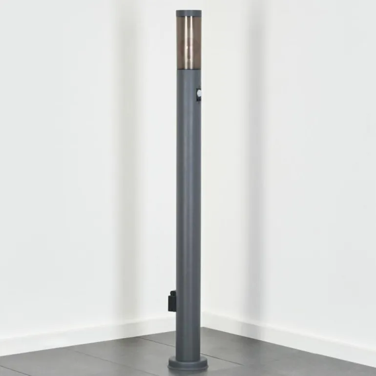 Sessa Lampe à prise électrique, Eclairage de chemin Anthracite, 1 lumière, Détecteur de mouvement