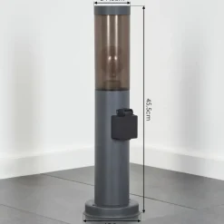Sessa Prises électriques d'extérieur, Borne lumineuse, Eclairage de chemin Anthracite, 1 lumière