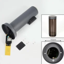 Sessa Prises électriques d'extérieur, Borne lumineuse, Eclairage de chemin Anthracite, 1 lumière