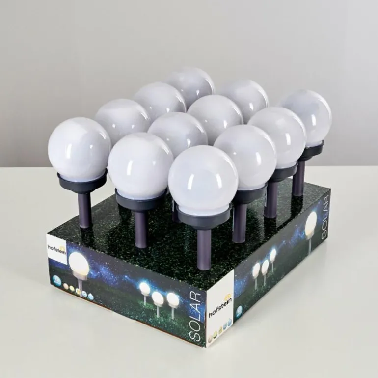 Set de 12 lampes de jardin Hakon LED Gris, 1 lumière