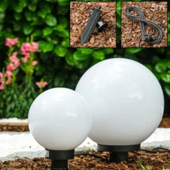 Set de boules lumineuses Miau Blanc, 2 lumières