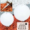 Set de boules lumineuses solaires LED Acier inoxydable, 2 lumières