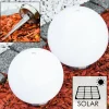 Set de boules lumineuses solaires LED Acier inoxydable, 2 lumières