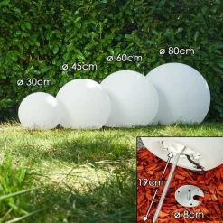 Set de boules lumineuses Arslev Blanc, 4 lumières