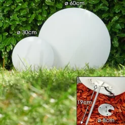 Set de boules lumineuses Arslev Blanc, 2 lumières