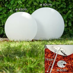 Set de boules lumineuses Arslev Blanc, 2 lumières