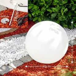 Set de boules lumineuses Arslev Blanc, 2 lumières