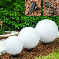 Set de boules lumineuses Miau Blanc, 3 lumières