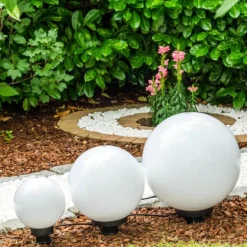 Set de boules lumineuses Miau Blanc, 3 lumières