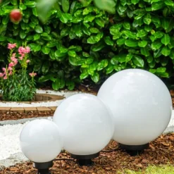 Set de boules lumineuses Miau Blanc, 3 lumières