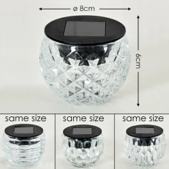 Set de lampes solaires Benson LED Noir, 1 lumière