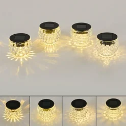 Set de lampes solaires Benson LED Noir, 1 lumière