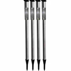 Set de lampes solaires Globo SOLAR LED Acier inoxydable, 1 lumière