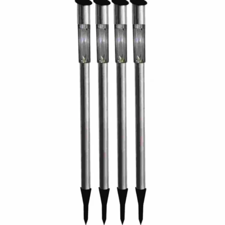 Set de lampes solaires Globo SOLAR LED Acier inoxydable, 1 lumière