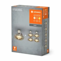 Set Spot encastrable au plafond Luminaires Ledvance LED Nickel mat, 5 lumières