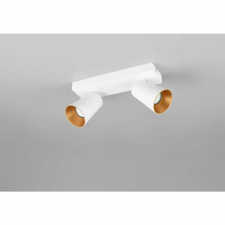 Sharp Spot de plafond Luminaires Trio Blanc, 2 lumières