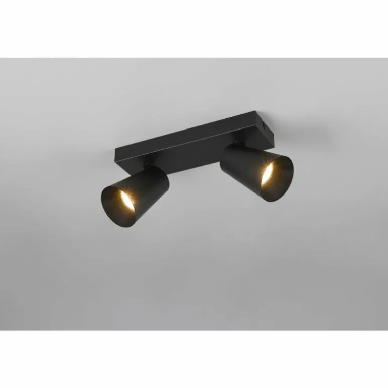 Sharp Spot de plafond Luminaires Trio Noir, 2 lumières