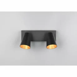 Sharp Spot de plafond Luminaires Trio Noir, 2 lumières