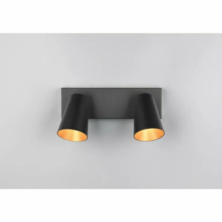 Sharp Spot de plafond Luminaires Trio Noir, 2 lumières