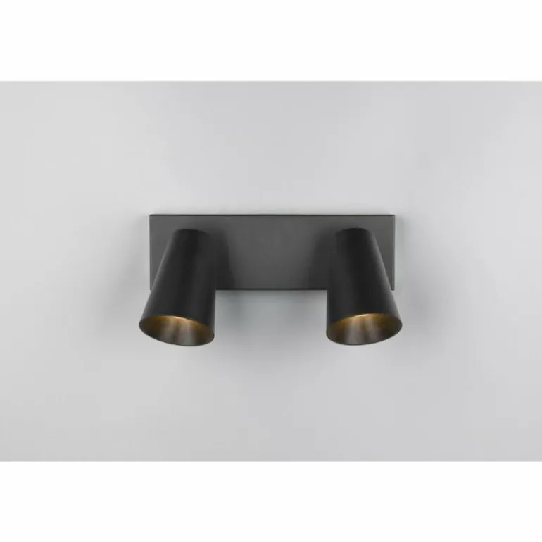 Sharp Spot de plafond Luminaires Trio Noir, 2 lumières