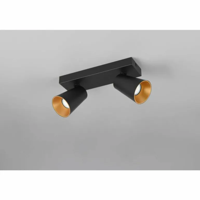 Sharp Spot de plafond Luminaires Trio Noir, 2 lumières