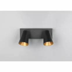 Sharp Spot de plafond Luminaires Trio Noir, 2 lumières