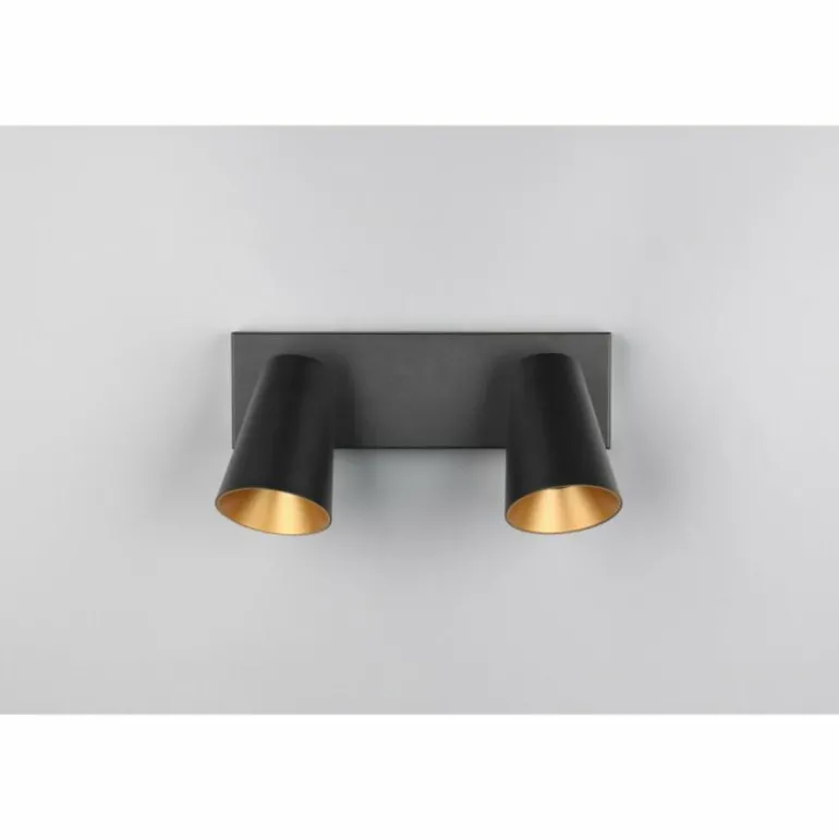 Sharp Spot de plafond Luminaires Trio Noir, 2 lumières