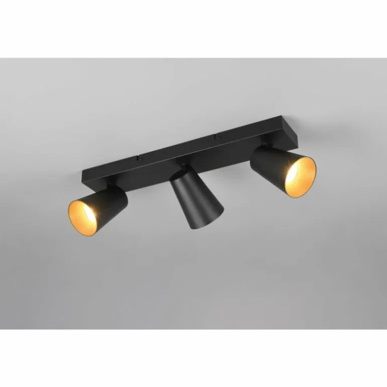 Sharp Spot de plafond Luminaires Trio Noir, 3 lumières