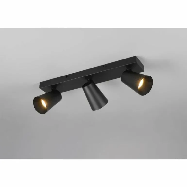 Sharp Spot de plafond Luminaires Trio Noir, 3 lumières