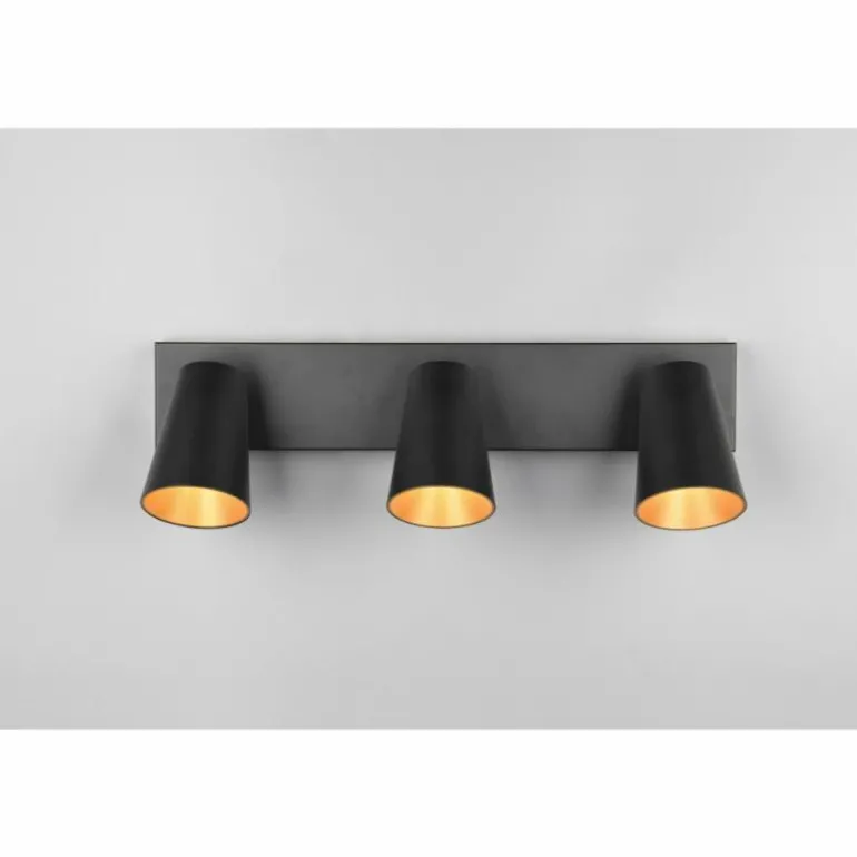 Sharp Spot de plafond Luminaires Trio Noir, 3 lumières