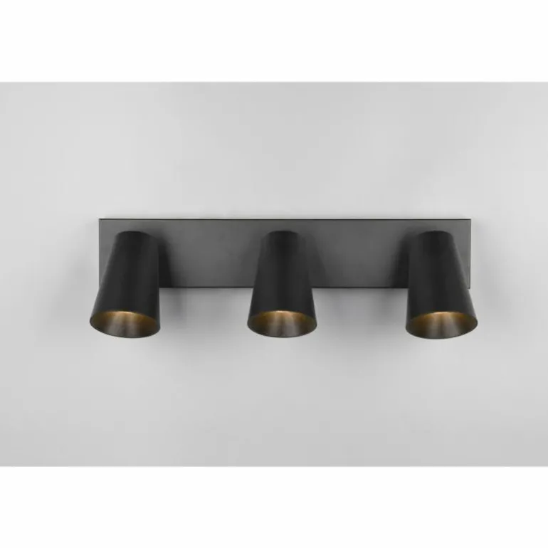 Sharp Spot de plafond Luminaires Trio Noir, 3 lumières