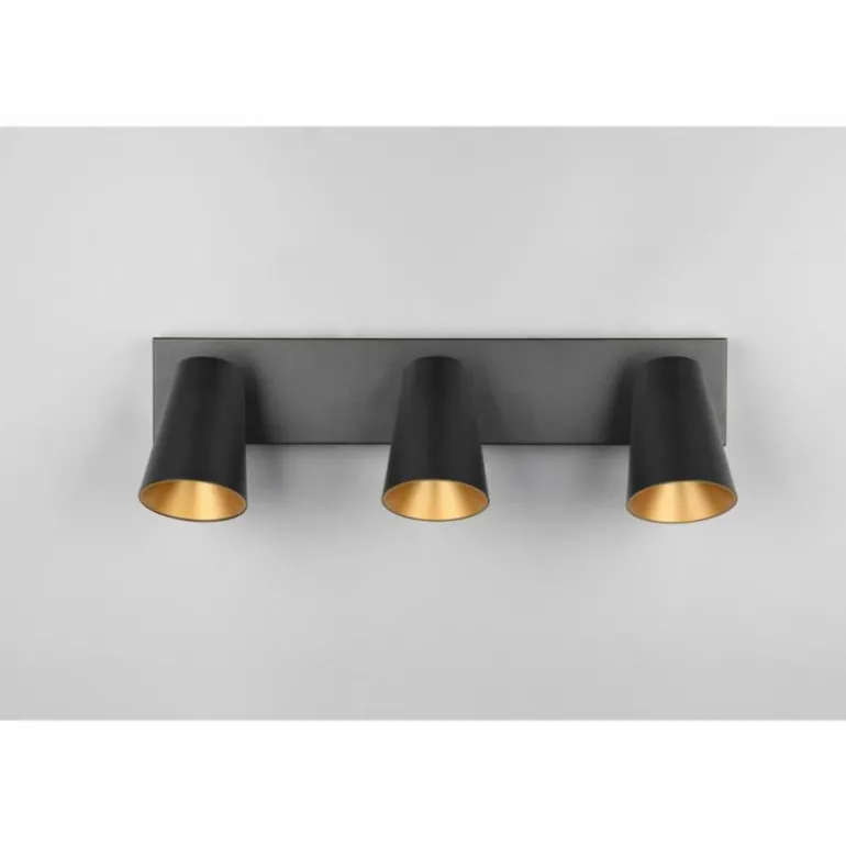 Sharp Spot de plafond Luminaires Trio Noir, 3 lumières