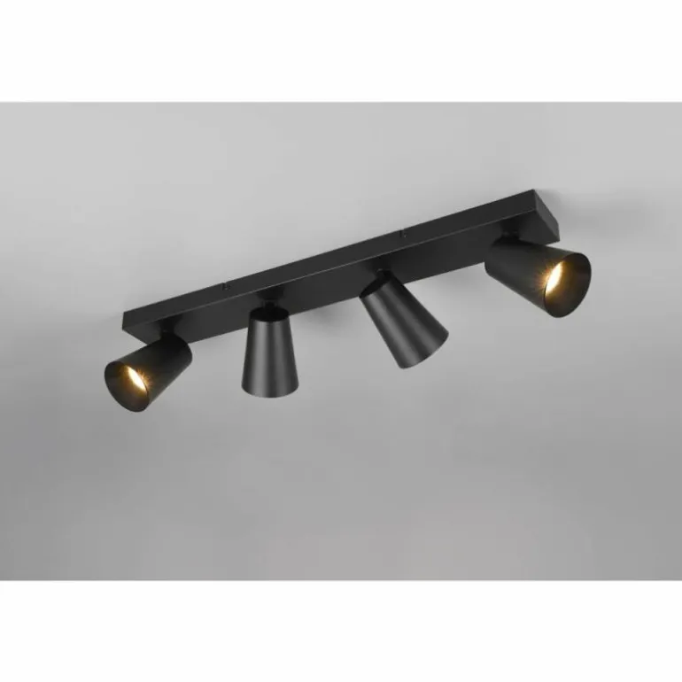 Sharp Spot de plafond Luminaires Trio Noir, 4 lumières