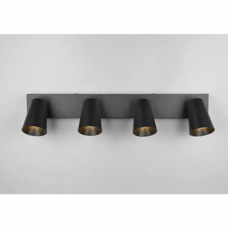 Sharp Spot de plafond Luminaires Trio Noir, 4 lumières